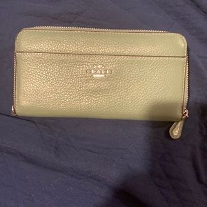 Large green coach wallet